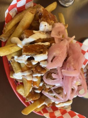 Loaded fries   at Dimpsy's Diner in Plymouth