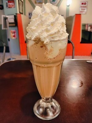 Coffee shake at Dimpsy's Diner in Plymouth