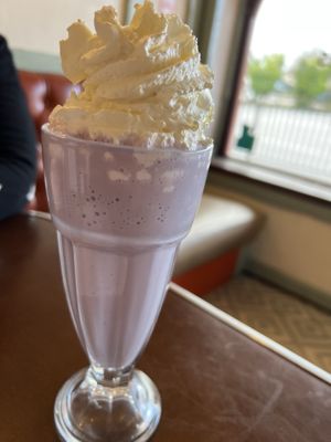 Cherry Milkshake #Veganuary at Dimpsy's Diner in Plymouth