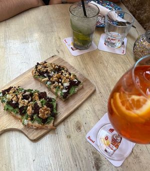 vegan bruschetta (marilyn)  at The Rootz Bar in Valletta