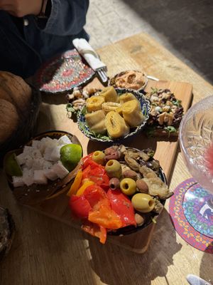 vegan platter  at The Rootz Bar in Valletta