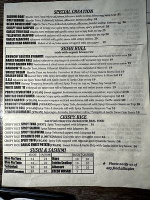 Main Menu  at Rice in Manhattan Beach