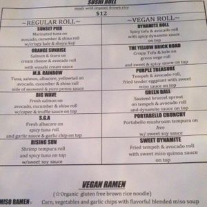 vegan options at Rice in Manhattan Beach