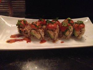 spicy vegAn sushi at Rice in Manhattan Beach