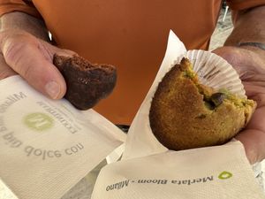 The vegan pastry with pistachio was amazing!  at Martinucci Laboratory in Lecce