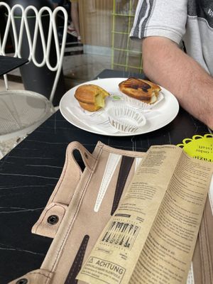 Vegan (left) and a different one  at Martinucci Laboratory in Lecce