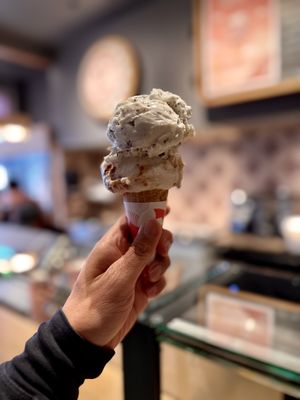 Double Scoop on a Sugar Cone  at Salt & Straw in Manhattan Beach