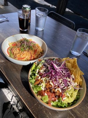 Dan Dan and taco bowl  at Stillfood Bistro & Cappuccino Bar in Penticton