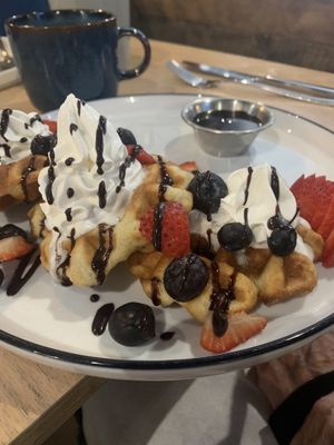 Waffles  at Stillfood Bistro & Cappuccino Bar in Penticton