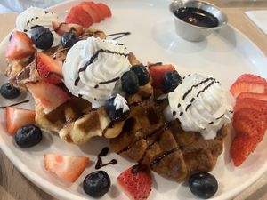 Waffles  at Stillfood Bistro & Cappuccino Bar in Penticton