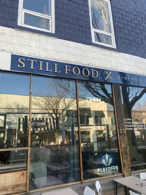 Front signage  at Stillfood Bistro & Cappuccino Bar in Penticton