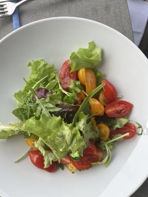 The salad looks like a simple salad but the flavor was incredible. It was so fresh and whatever herbs/seasoning they used made it one of my favorite salads of all time    at Punta Conterie  in Venice