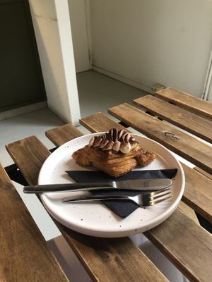 Tiramisu danishcroo  at Crave Coffee & Bakery in Rotterdam