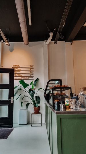 Inside area at Crave Coffee & Bakery in Rotterdam