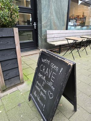 Front at Crave Coffee & Bakery in Rotterdam