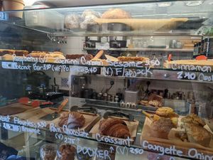 Cake display at Nincomsoup in Hythe