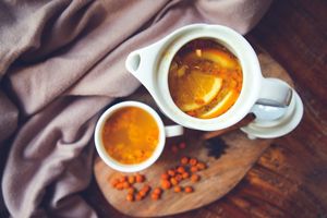 Облепихово-апельсиновый чай  at Jagannath na Taganke in Moscow