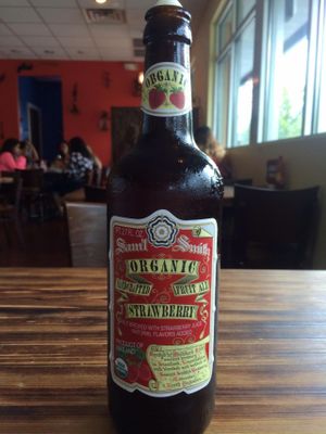 Organic strawberry ale at Southern Charm Kitchen in Gainesville