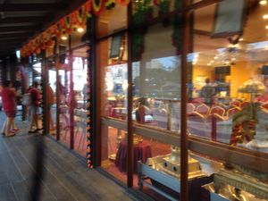 Outside of the restaurant at Annalakshmi in Perth