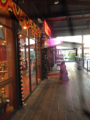 Outside of the restaurant again - exit side at Annalakshmi in Perth