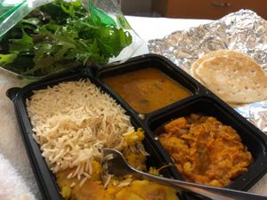 With salad on side I picked up at Woolworths. at Annalakshmi in Perth