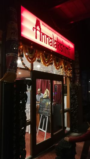 Signage at Annalakshmi in Perth