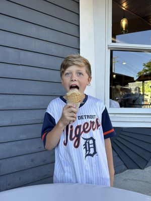 Not sure if the cones are vegan 🌱 though   at Blank Slate Creamery in Ann Arbor