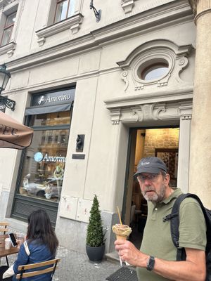 Front door  at Amorino in Prague