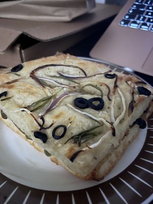 Philly Cheese focaccia  at El Ratón Vegano in Monterrey