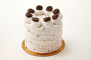 Cookies + Creme cake available in multiple sizes from 4” to 10”. All cakes are made to order; please allow 2 business days’ notice by ordering online, by phone or email. at Ooh La La Cupcakes in Victoria