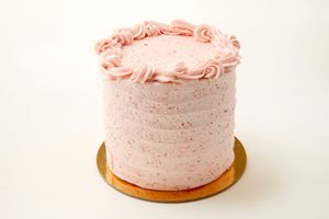 Summer Strawberry cake available in multiple sizes from 4” to 10”. All cakes are made to order; please allow 2 business days’ notice by ordering online, by phone or email. at Ooh La La Cupcakes in Victoria