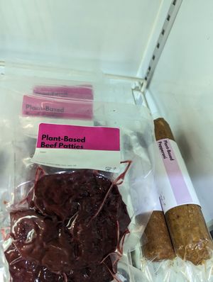 Vegan meat at Soil Food Temple in Seminyak