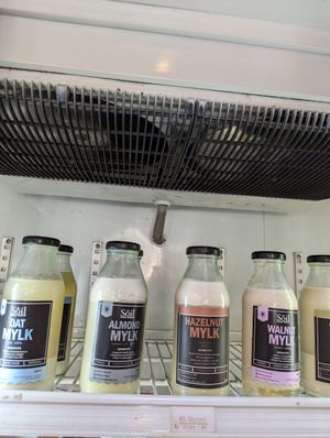 Vegan milks at Soil Food Temple in Seminyak