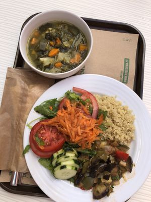 Both half portions, still decent sized meal   at Bioforma Restaurant in Funchal