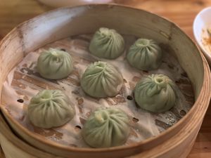 Soup dumplings  at Chiho Bistro in Seattle