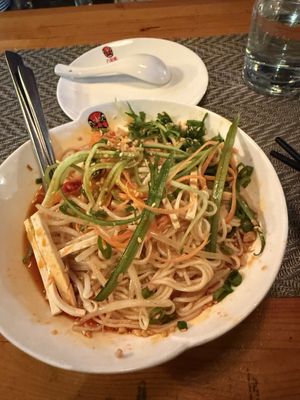 Dan Dan noodles   at Chiho Bistro in Seattle