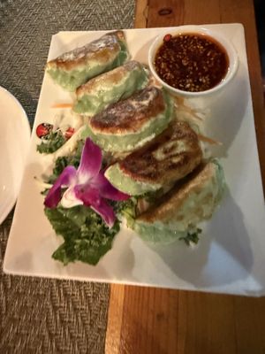 Veggie potstickers   at Chiho Bistro in Seattle