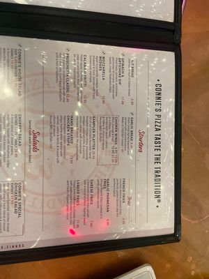 Many vegetarian options    at Connie's Pizza in Chicago