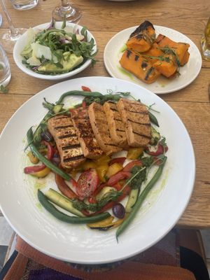 The side salad came with cheese, they replaced   at Sevruga in Cape Town