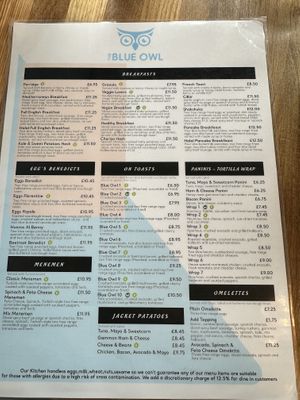   at The Blue Owl Cafe in North London