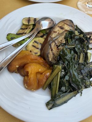 Seasonal vegetables  at Trattoria del Tempo Buono in Bologna