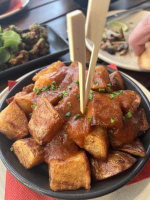 Veganised potatos   at Ole Spanish Restaurant in South Brisbane