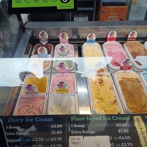 Good range clearly labelled at Scooped in Scarborough