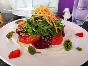 Caprese salad at Il Vegano in Toronto