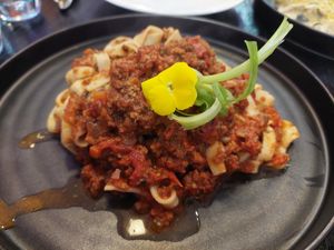 Bolognese at Il Vegano in Toronto