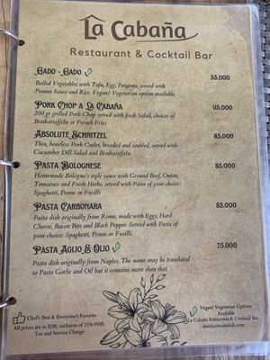 Other vegan/veg options   at La Cabaña in Kuta