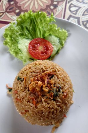 Fried Rice vegan (comes without vegan satai) at La Cabaña in Kuta