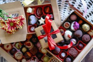 gift boxes with vegan assorted candies  at Seeds of Dreams in Koh Phangan