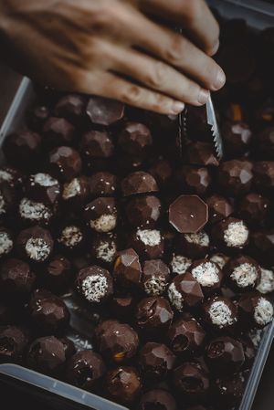 vegan milk chocolate candies  at Seeds of Dreams in Koh Phangan