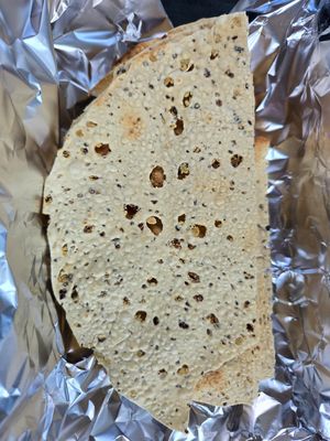 Papadam (lentil bread), deliciously spicy! at Basmati Indian Cuisine in Annapolis